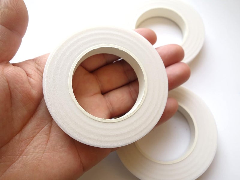 Transun Moo 4 Rolls 1/2 Inch Floral Tapes Florist Wraps for Bouquet Stem and Flowers Making Craft Projects (30 Yards, White) - Image 3